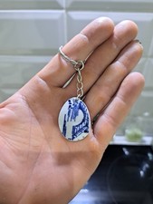 BEAUTIFUL HAND MADE KEY RING - VINTAGE RECYCLED SEA GLASS & SEA POTTERY