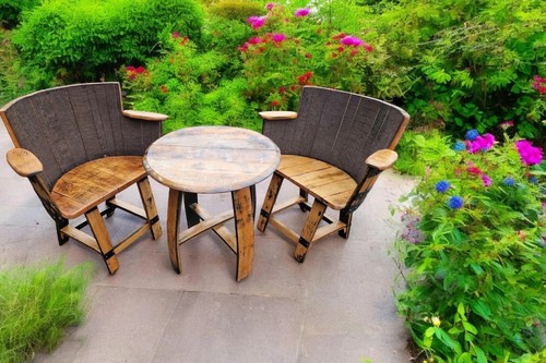 Oak barrel armchair - oak,