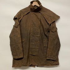 Driza Bone Wax Coat Mens S Jacket Brown Shoulder Cape Waterproof Outback Short