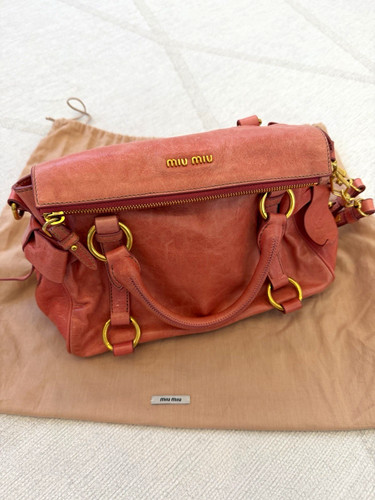 Miu pink satchel - pink, top