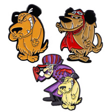 Wacky Races, Dastardly and Mutley enamel pin badges brooches