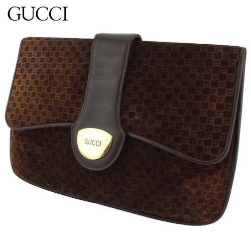 Gucci bag brown gold leather - gold,