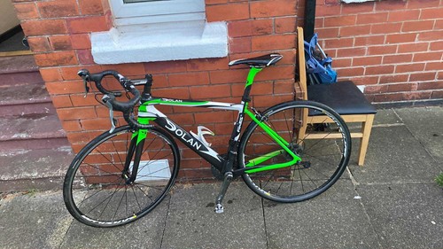 White and green race - , bike