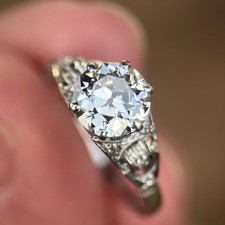 Platinum 1.20ct Old European