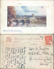 Kelso Bridge and Abbey Tuck Sons Cities Towns Famous Places Landscapes