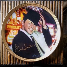 Frank Sinatra Porcelain Collectors Plate NON-MUSICAL plate only.     db