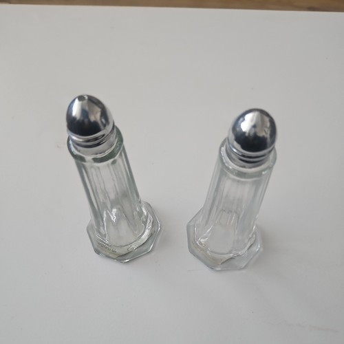 2pc glass salt pepper shaker - salt,