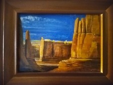 Grand Canyon National Park Beautiful Landscape Original Painting Wooden Frame