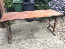 Fold up Work Bench, pine wood old V solid, near Norwich local delivery possible