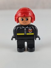 Vinage Lego Duplo Fireman Firefighter Helicopter Pilot Paramedic Red Helmet