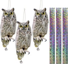 3pcs Owl Bird Scarer for Roofs