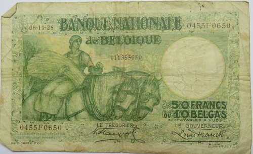 1928 belgium frank 10 - frank, /