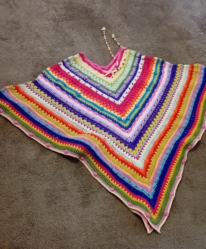 Crocheted poncho handmade - poncho,