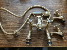 Armitage Shanks bath mixer tap with shower attachment, plus matching basin taps