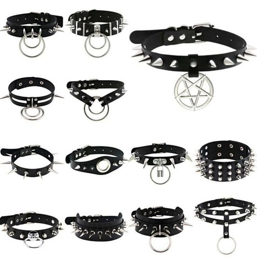 Women leather choker - women, pu