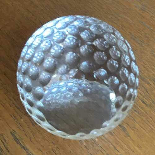 Clear glass golf ball - golf,