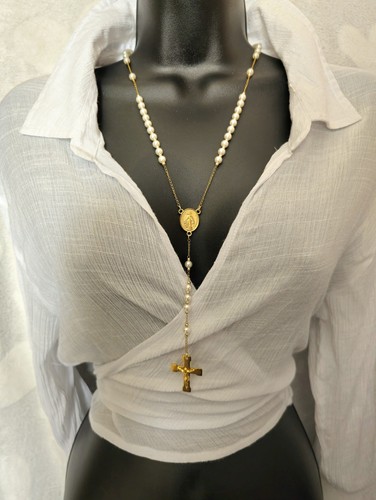18k gold plated rosary - 18k,