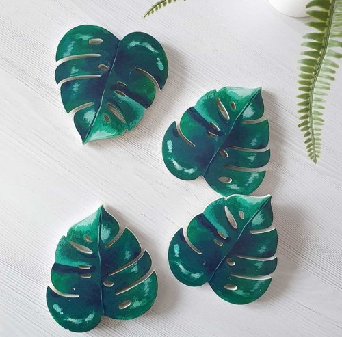 Jungle leaf coasters - leaf,