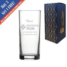 Engraved Rum Glass