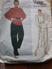 Vintage Vogue Valentino '80's Designer paper sewing pattern, size 12