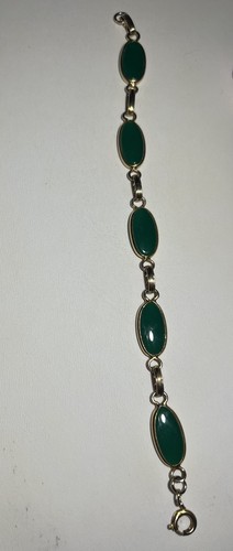 Vintage polished green stone - polished,