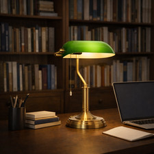 Green Stained Glass Table Lamp