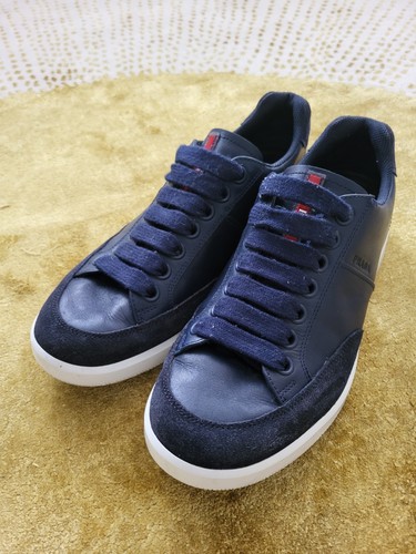 Prada leather trainers - prada,