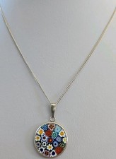 murano millefiori Silver Trim