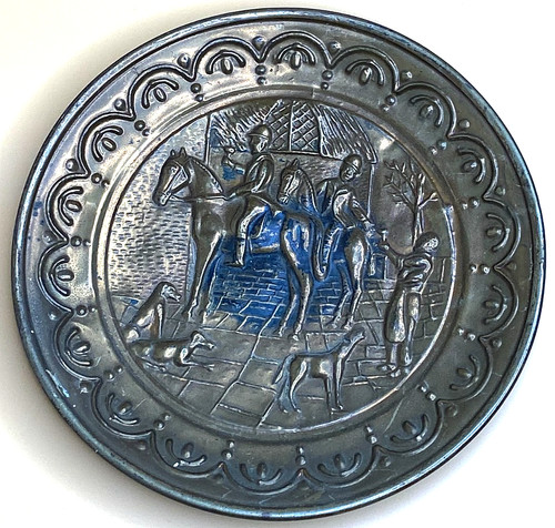 Embossed plate brass - brass, hang