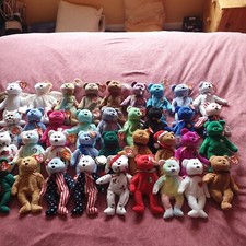 150 Ty Beanie Babies Job Lot Bundle Various BEARS 90s-2000 Inc Rare And Retired 