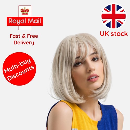 Platinum wigs short - bob,