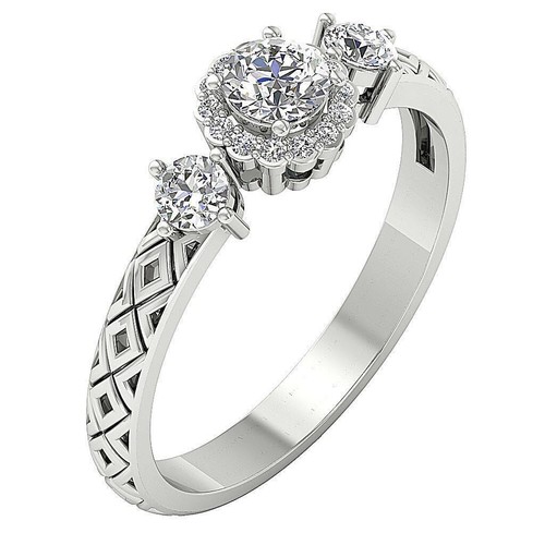 Round diamond halo - diamond,