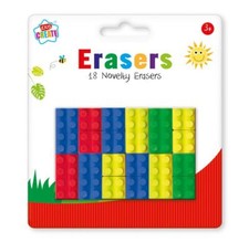 18 Novelty Erasers Rubbers Set