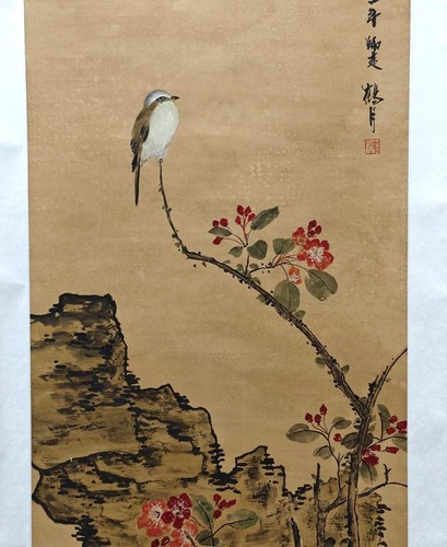 Japanese scroll kakejiku silk - japanese,