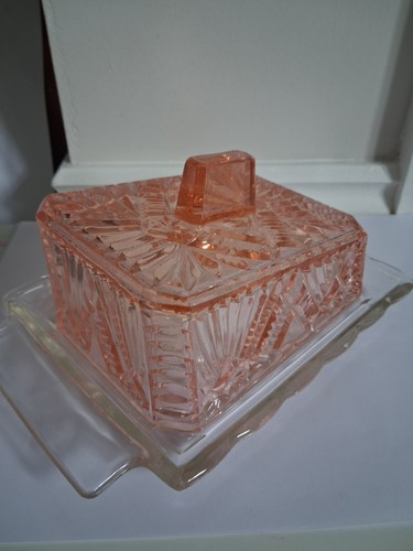 Vintage art deco pink - deco, glass