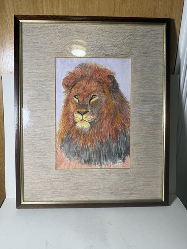 Original signed lion - signed, portrait