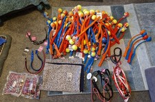 Joblot Of Dog Items Approximately 100  Ball Launchers, Leads,Collars, Tags,Coats