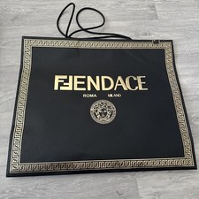 fendi versace fendace Black Medium Empty Gift Bag 57cm 46cm Ribbon gift paper
