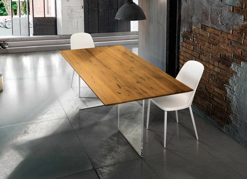 Modern solid oak dining table - modern,