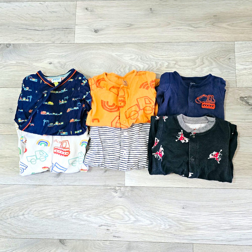 Baby boy sleepsuit bundle 6pc - sleepsuit,