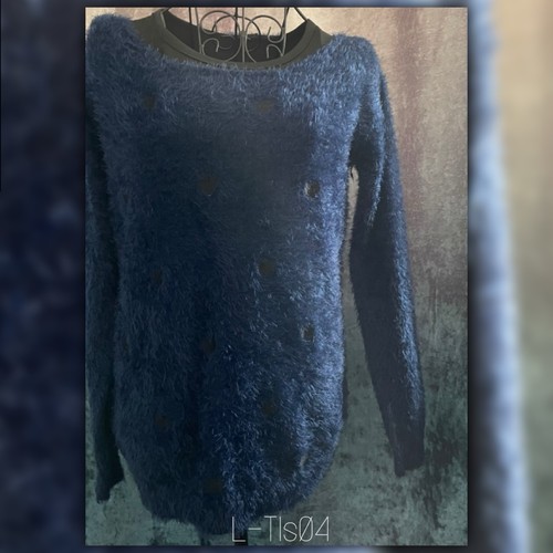 Soft fluffy dark blue jumper