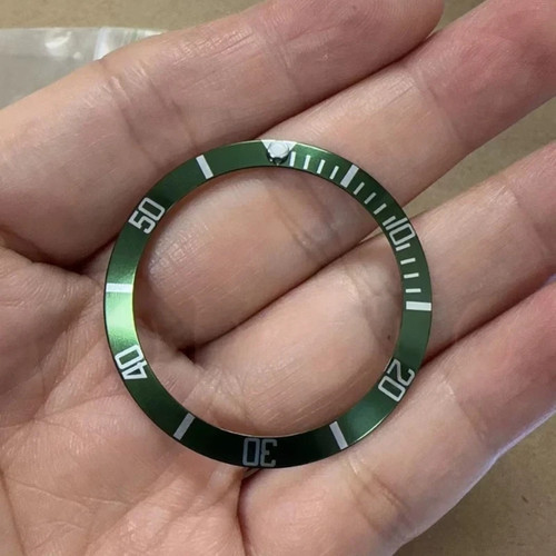 Custom made green watch bezel - green,