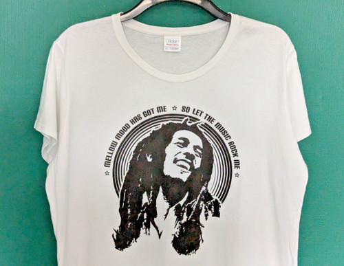 Bob marley white - white, t
