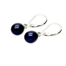 Leverback Pearl Drop Earrings