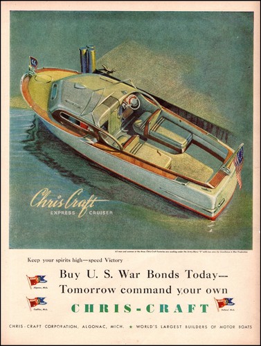 1944 ww2 boat chris craft - ad,