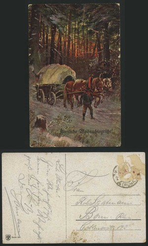 Germany forest fire horses - forest,