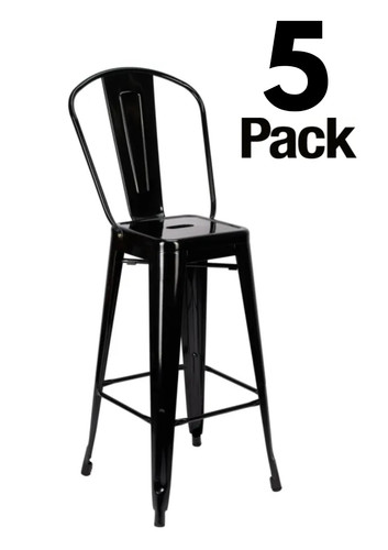 Tolix bar stool black hi - tolix,