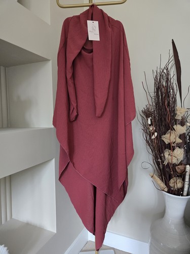 New khimar crepe dark blush - new,