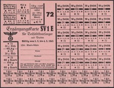 Food rations coupons 1945 -