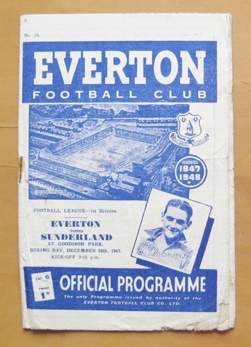 Everton sunderland 1947 1948 - v,